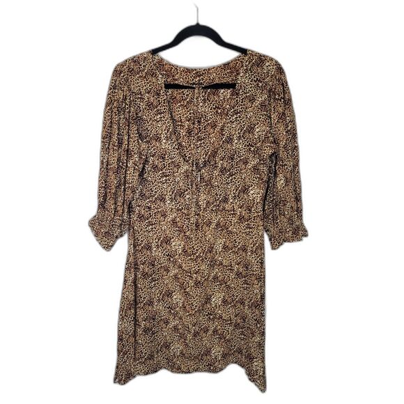 Faithfull the Brand Fontane Mini Dress Charlie Leopard - Picture 2 of 7